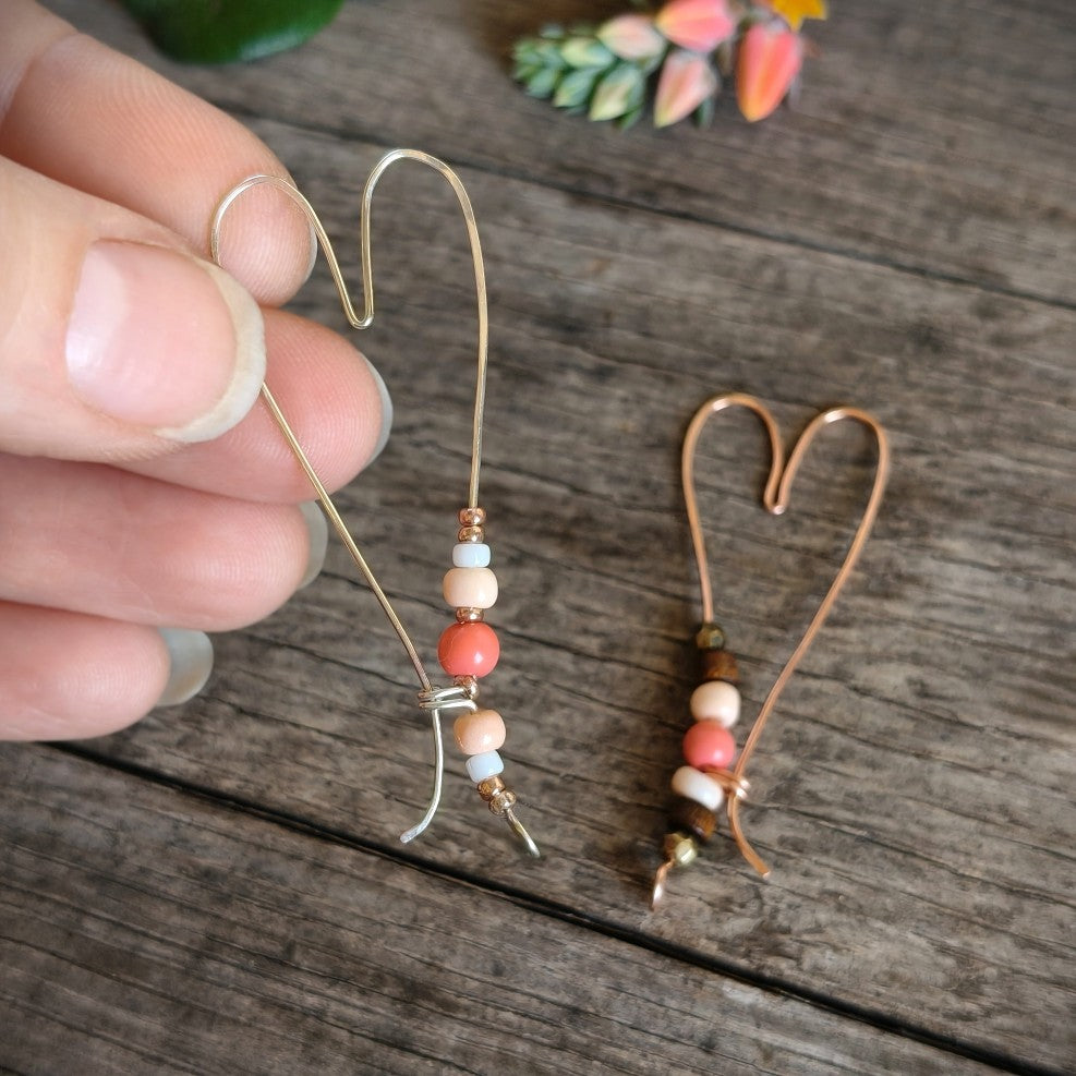 Got Heart earrings - copper or sterling silver