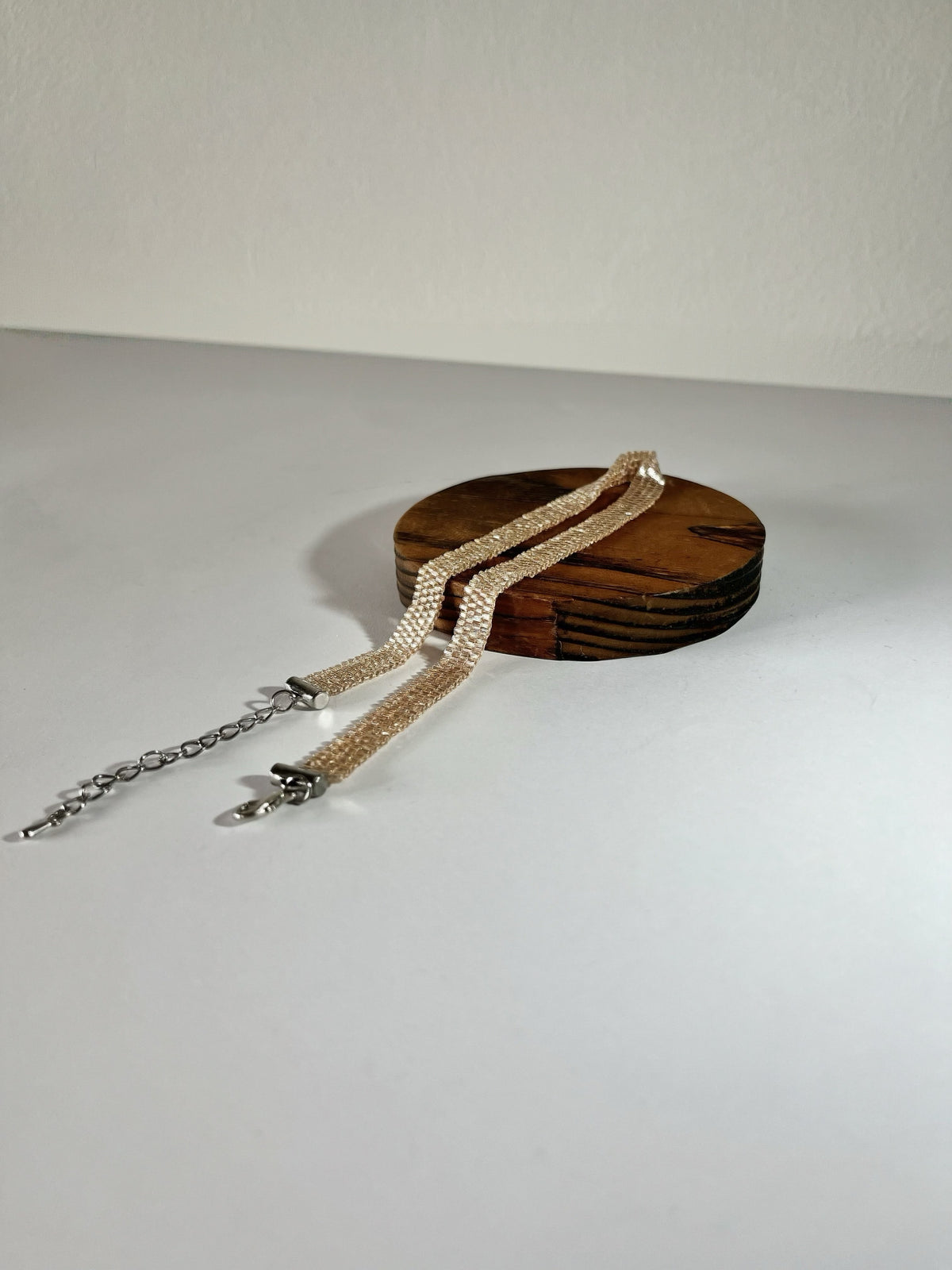 SHINE BRIGHT Necklace | beaded choker | nude beige color