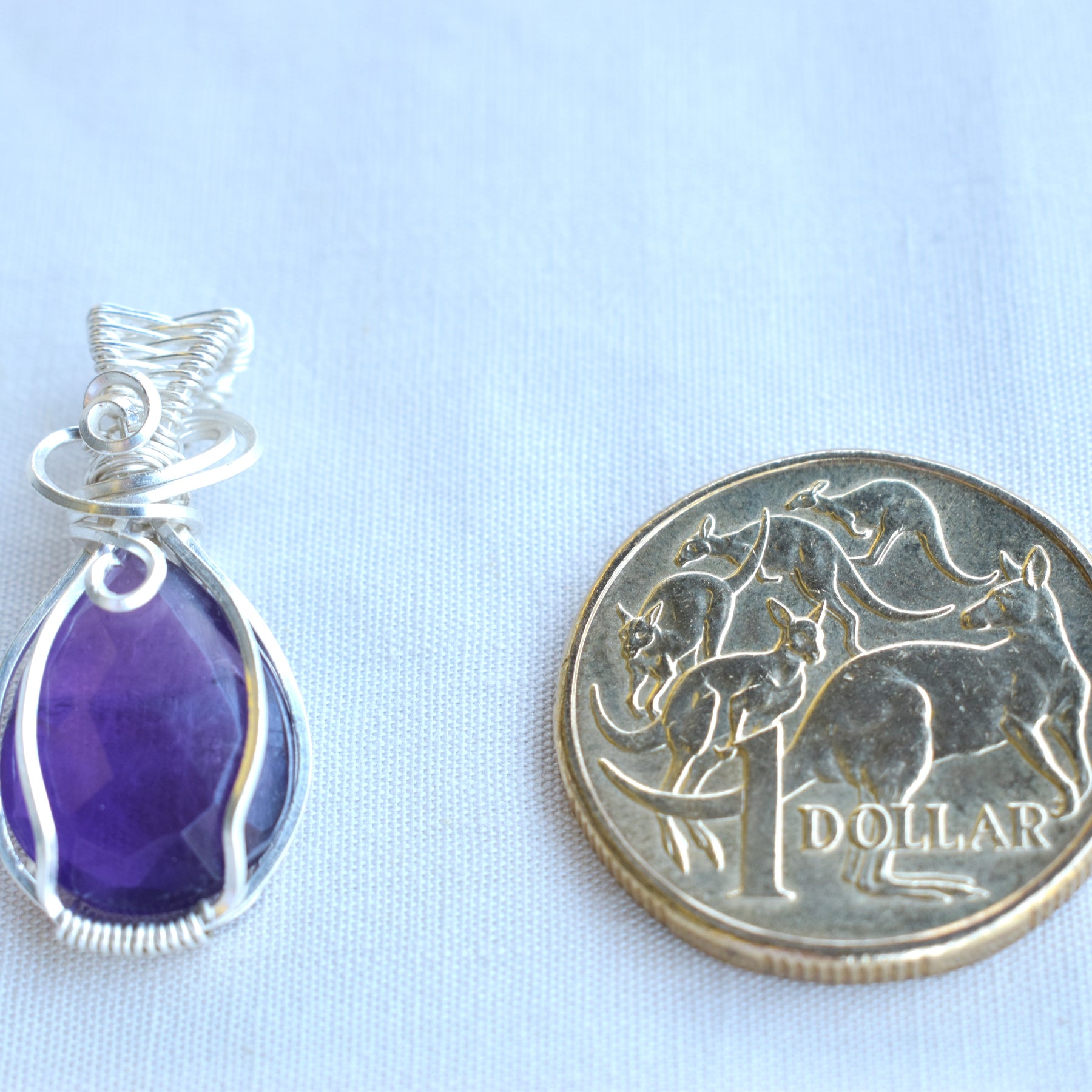 Handmade Wire-wrapped Amethyst Necklace - Keepsake Pendant