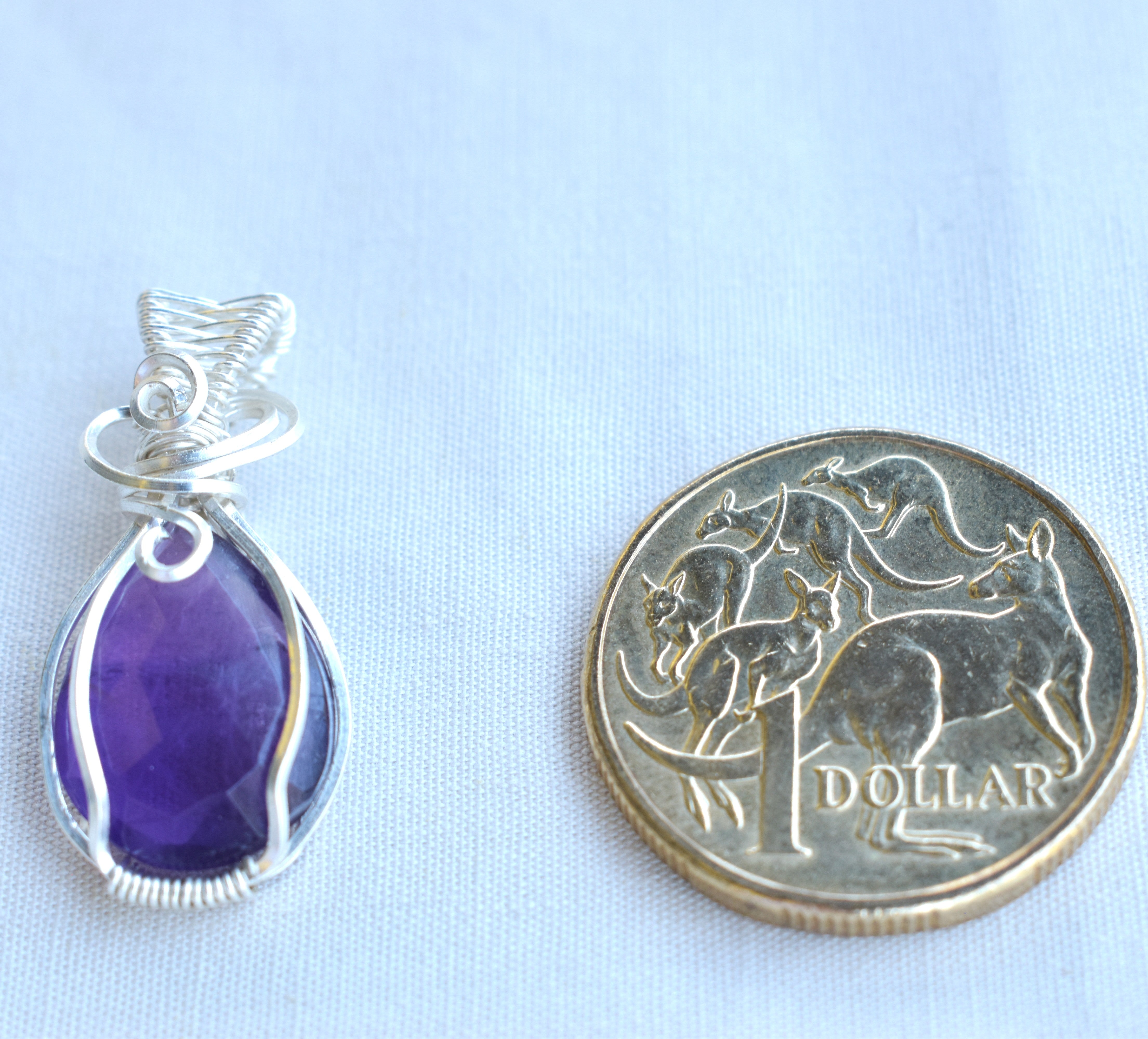 Handmade Wire-wrapped Amethyst Necklace - Keepsake Pendant