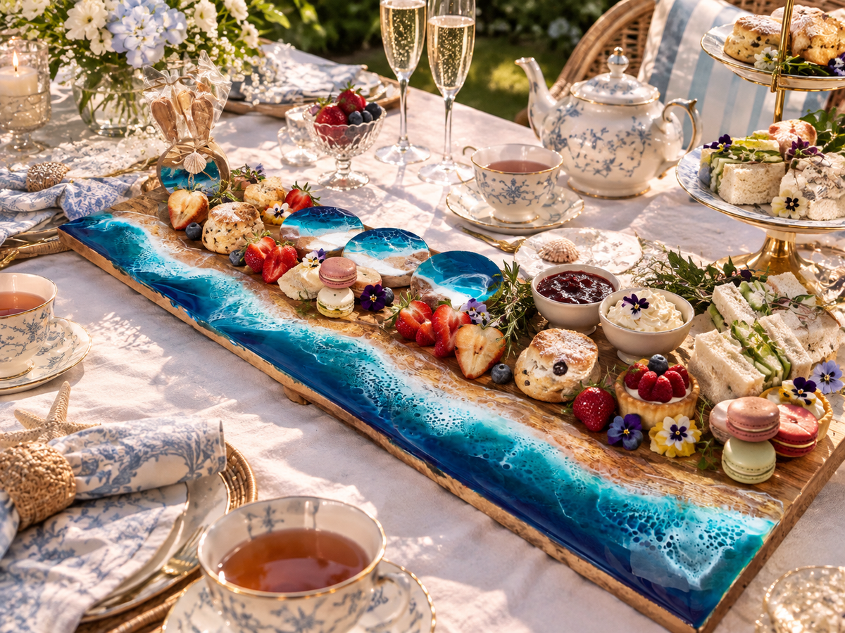 Serving board | grazing board | ocean | charcuterie board | home decor | Made to Order 3-4 Weeks