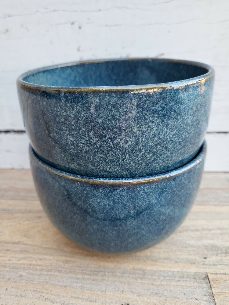 Night Sky Blue Ceramic Bowl
