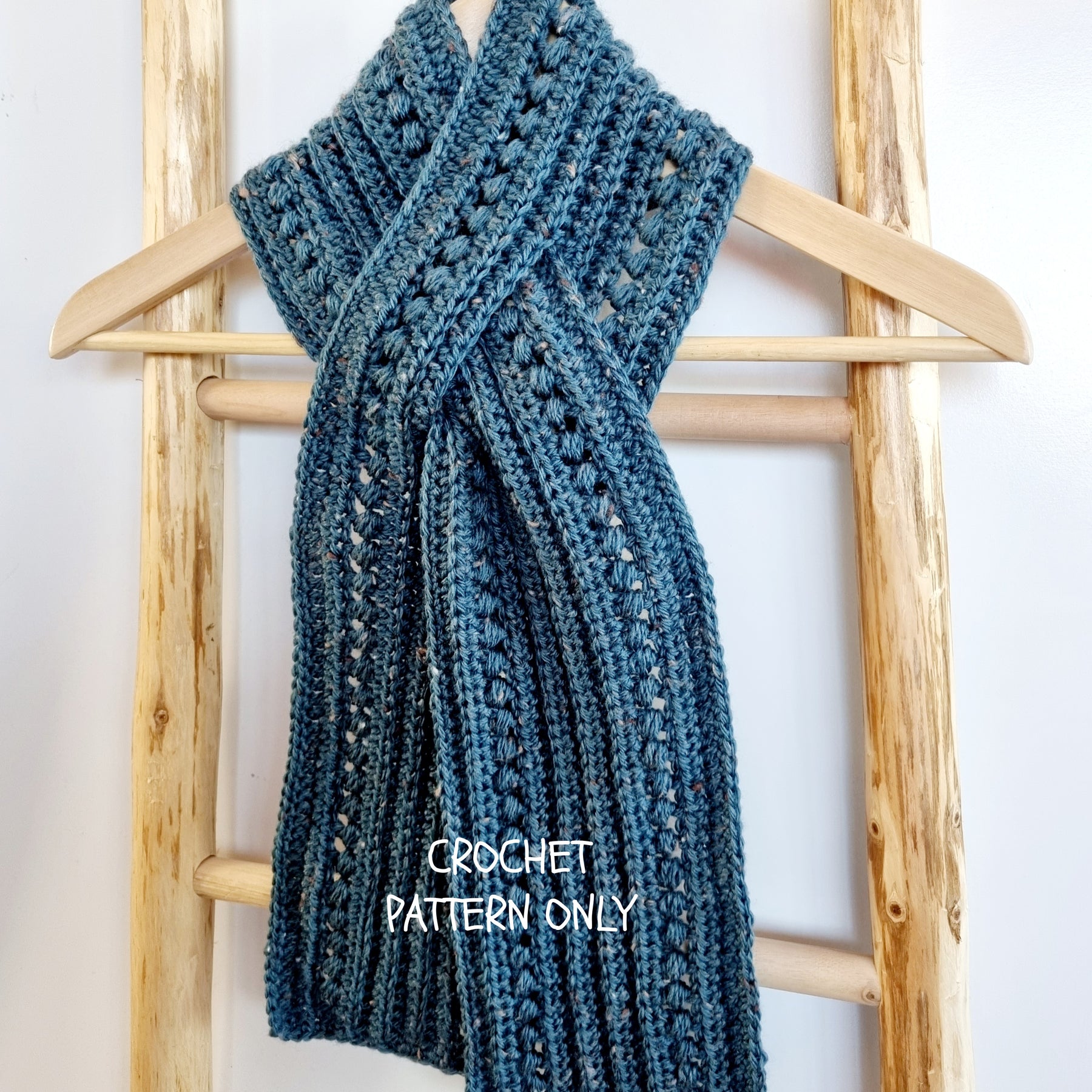 DIGITAL DOWNLOAD | Crochet Pattern | Stormy Days Keyhole Scarf