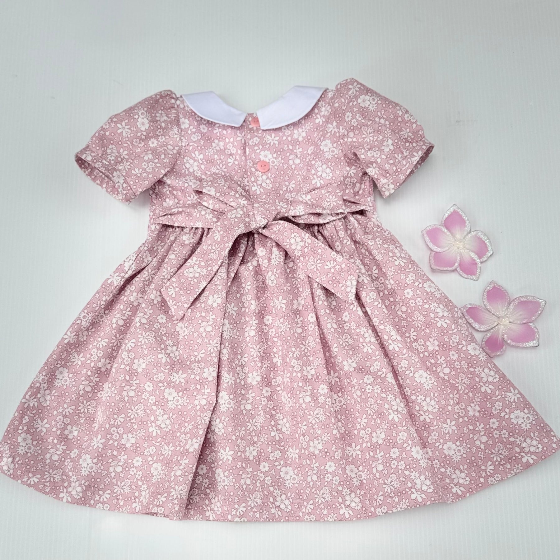 Liberty Smocked Dresses with Hand Embroidered Collars