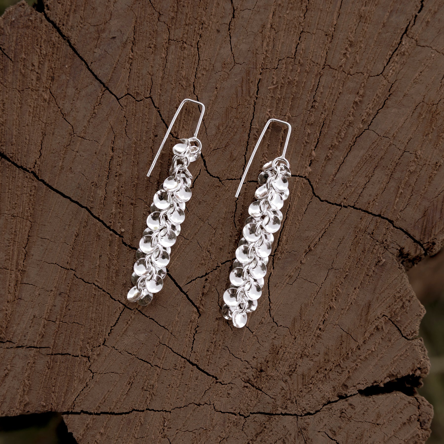Cascading Disc Earrings