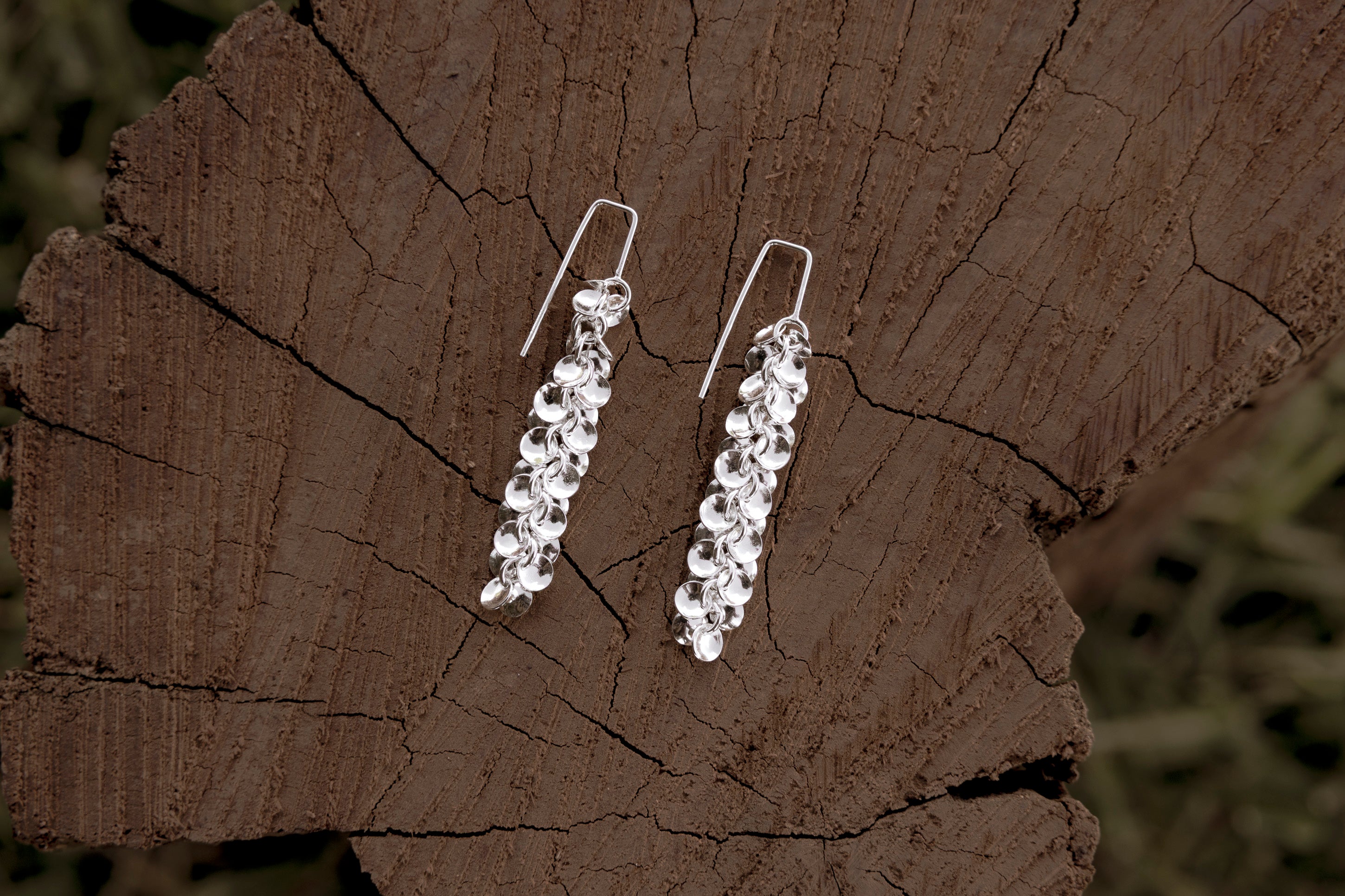 Cascading Disc Earrings