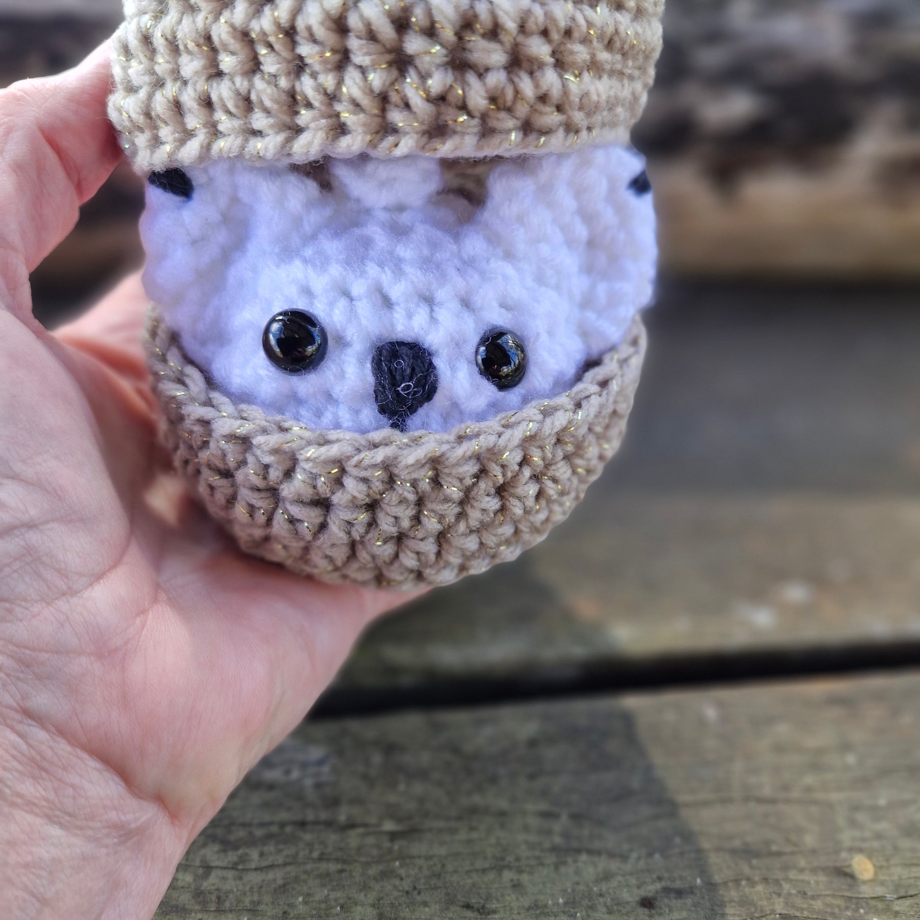 Cute crochet Little BEAR Dumpling with Steamer Box