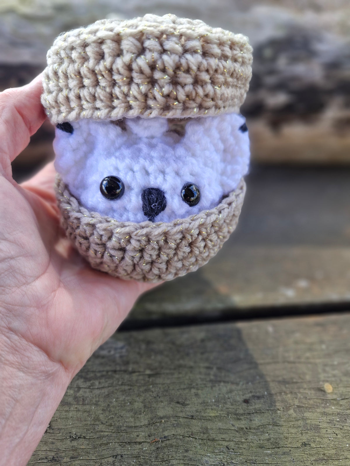 Cute crochet Little BEAR Dumpling with Steamer Box