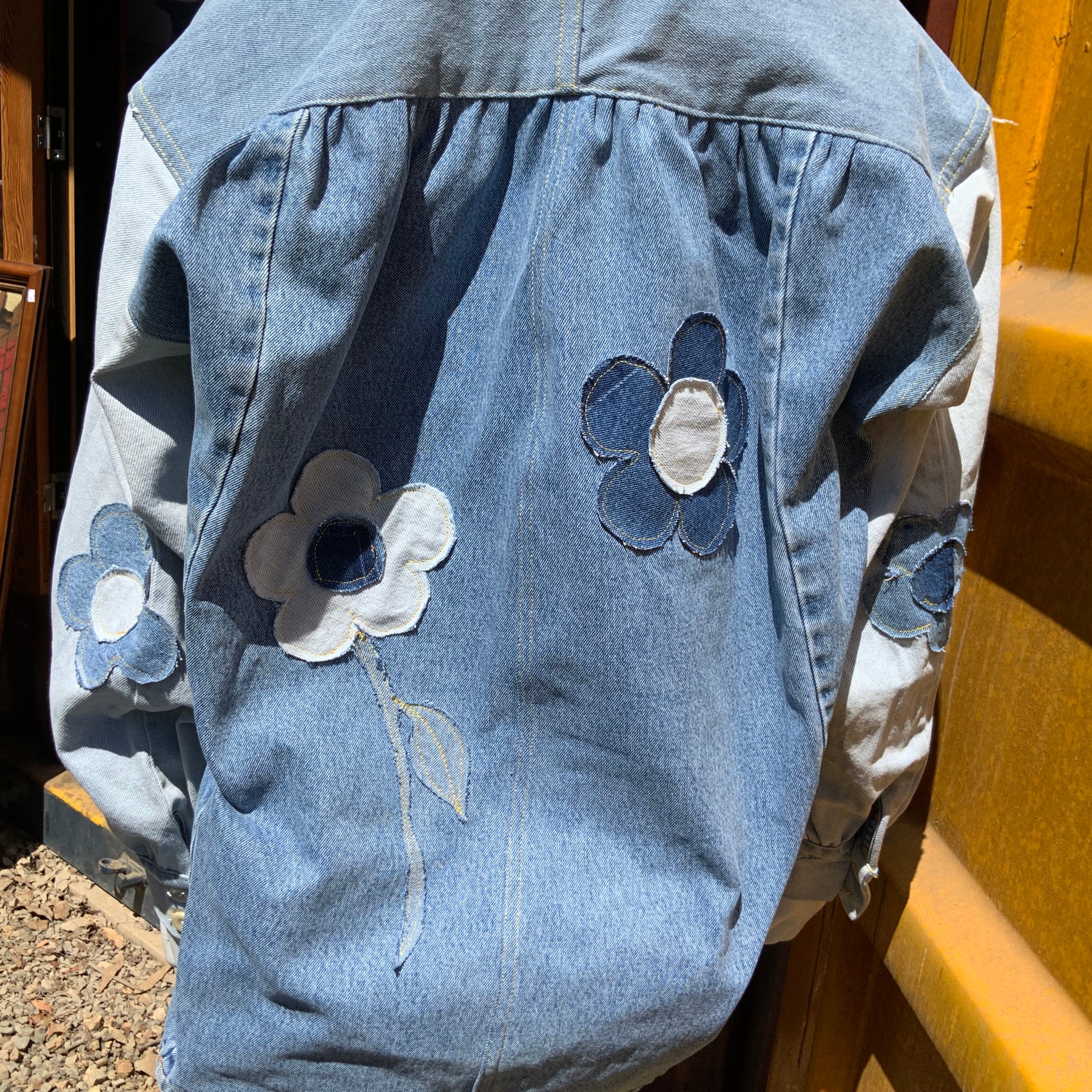"Daisy Dreaming" Upcycled Denim Blouse