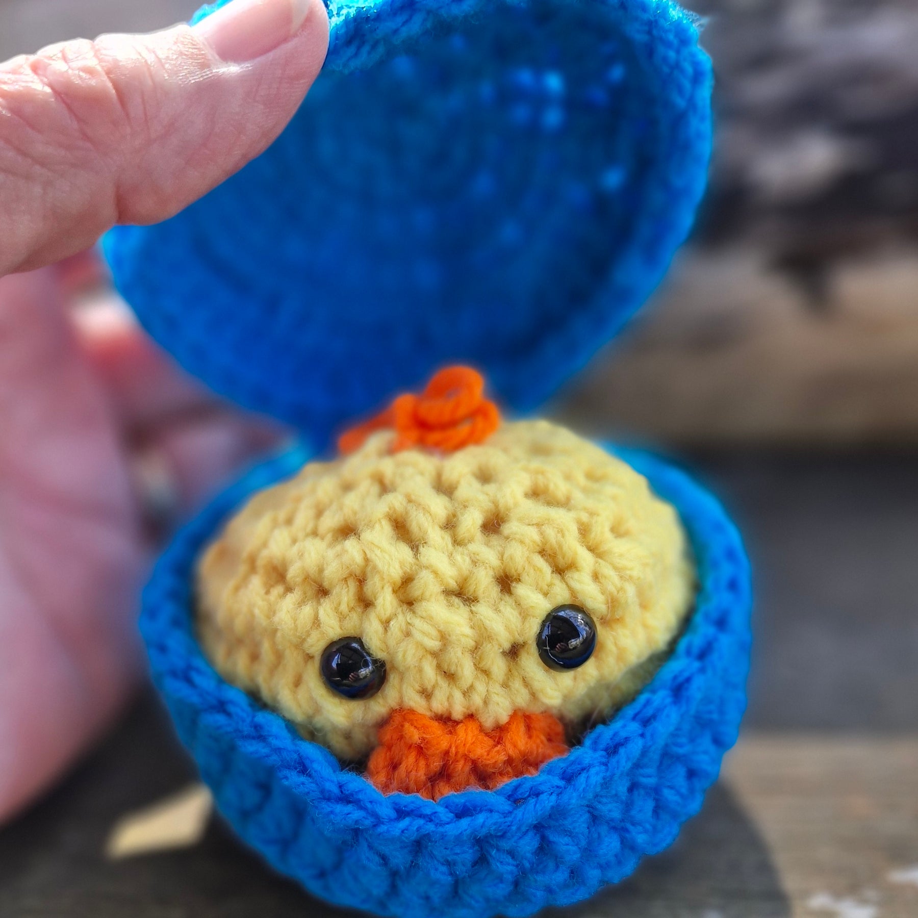 Cute crochet Little Duck Dumpling with Steamer Box