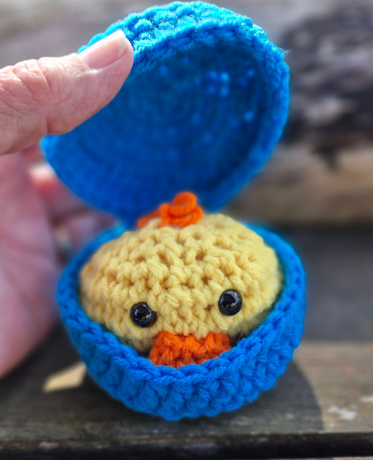 Cute crochet Little Duck Dumpling with Steamer Box