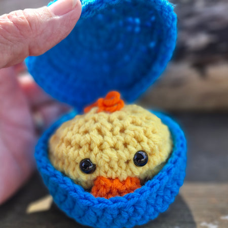 Cute crochet Little Duck Dumpling with Steamer Box