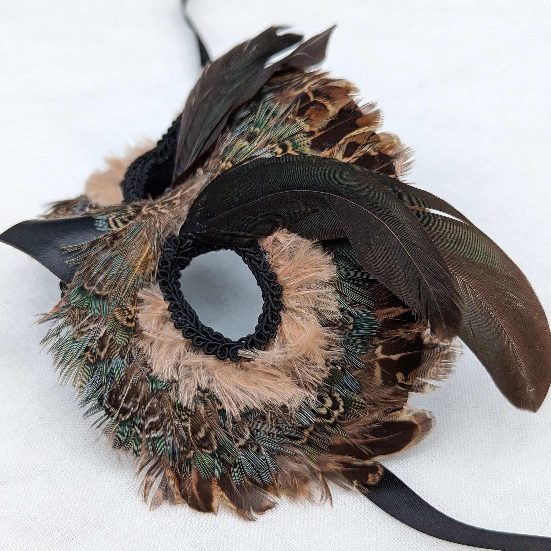 Night Owl Masquerade Mask Feathered Bird