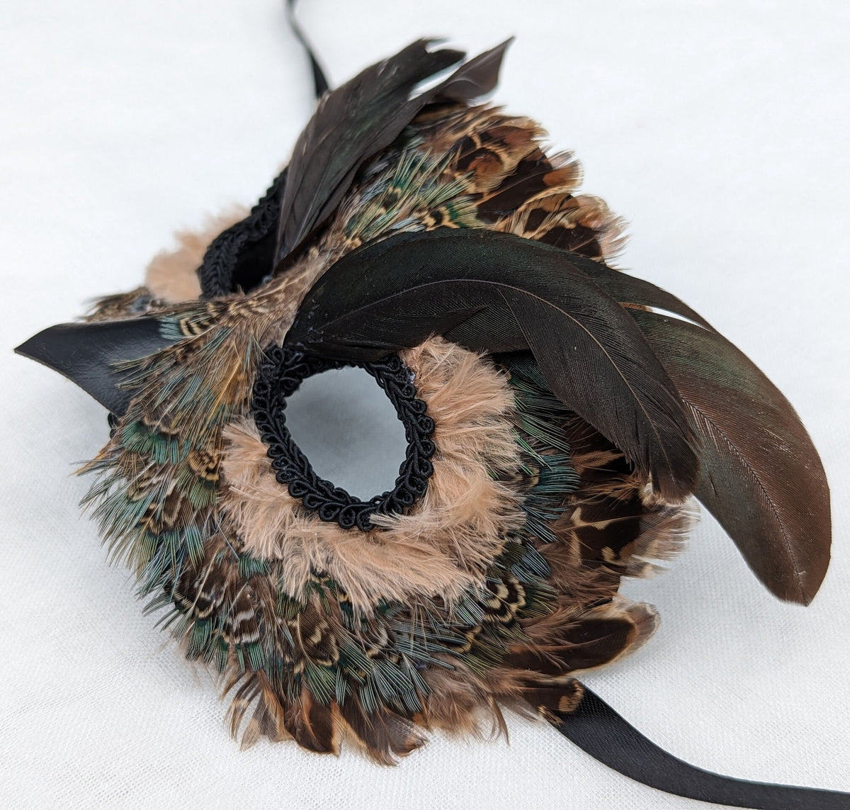 Night Owl Masquerade Mask Feathered Bird