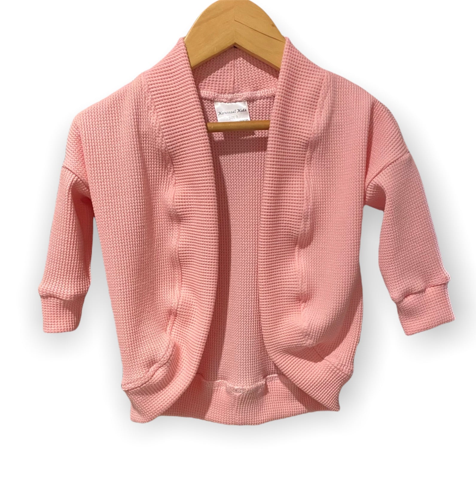 Waffle Knit Girls Cocoon Cardigans (SIZES 000-3)
