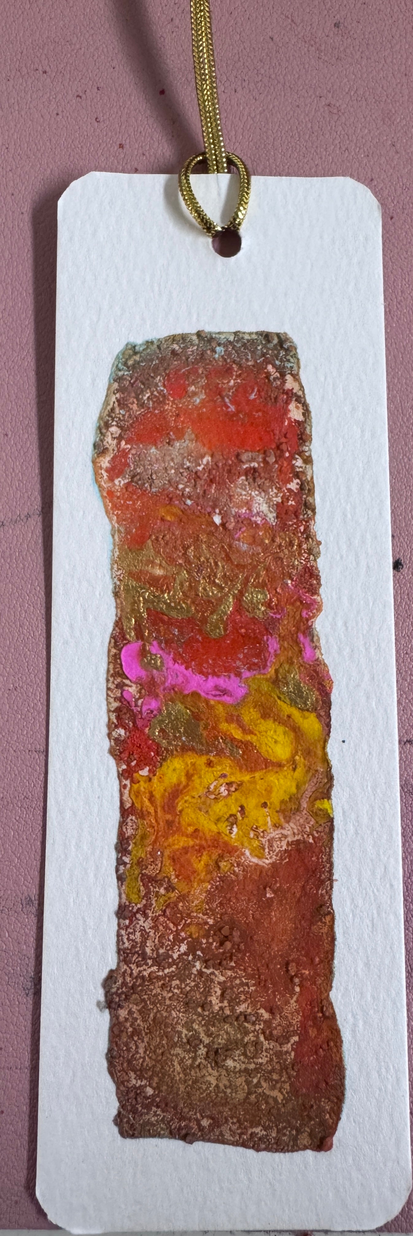 Molten Bloom Handmade Watercolour Bookmark