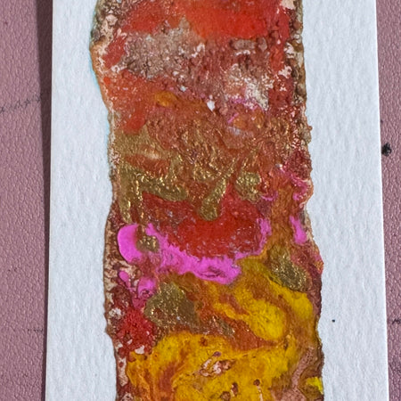 Molten Bloom Handmade Watercolour Bookmark