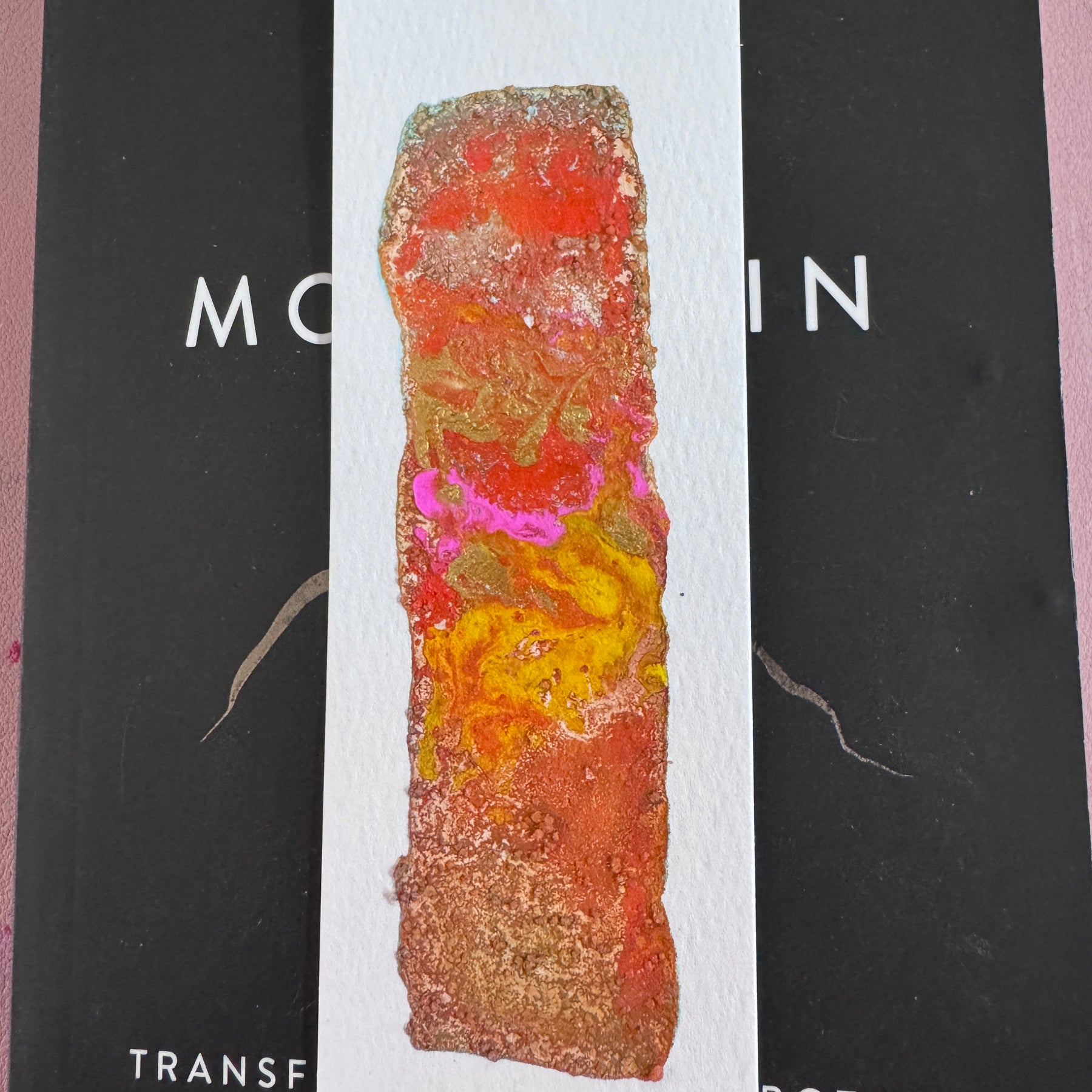 Molten Bloom Handmade Watercolour Bookmark
