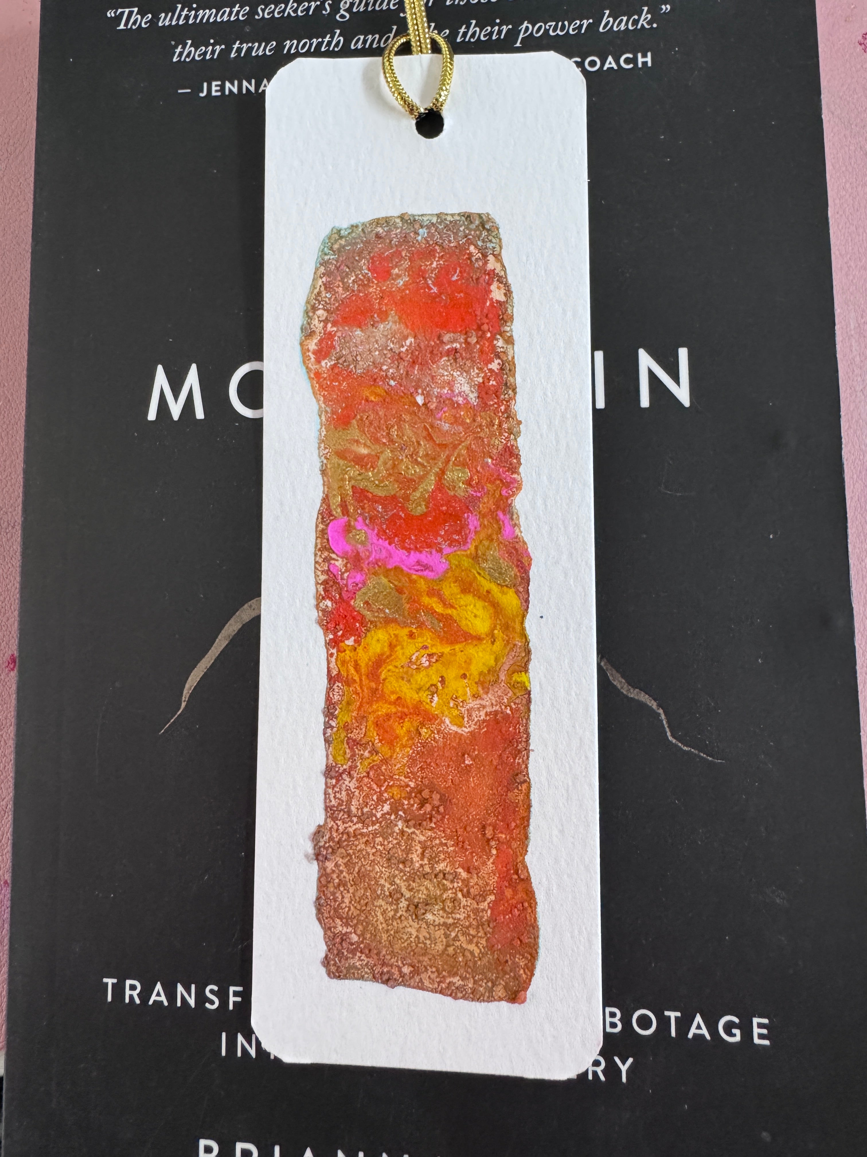 Molten Bloom Handmade Watercolour Bookmark