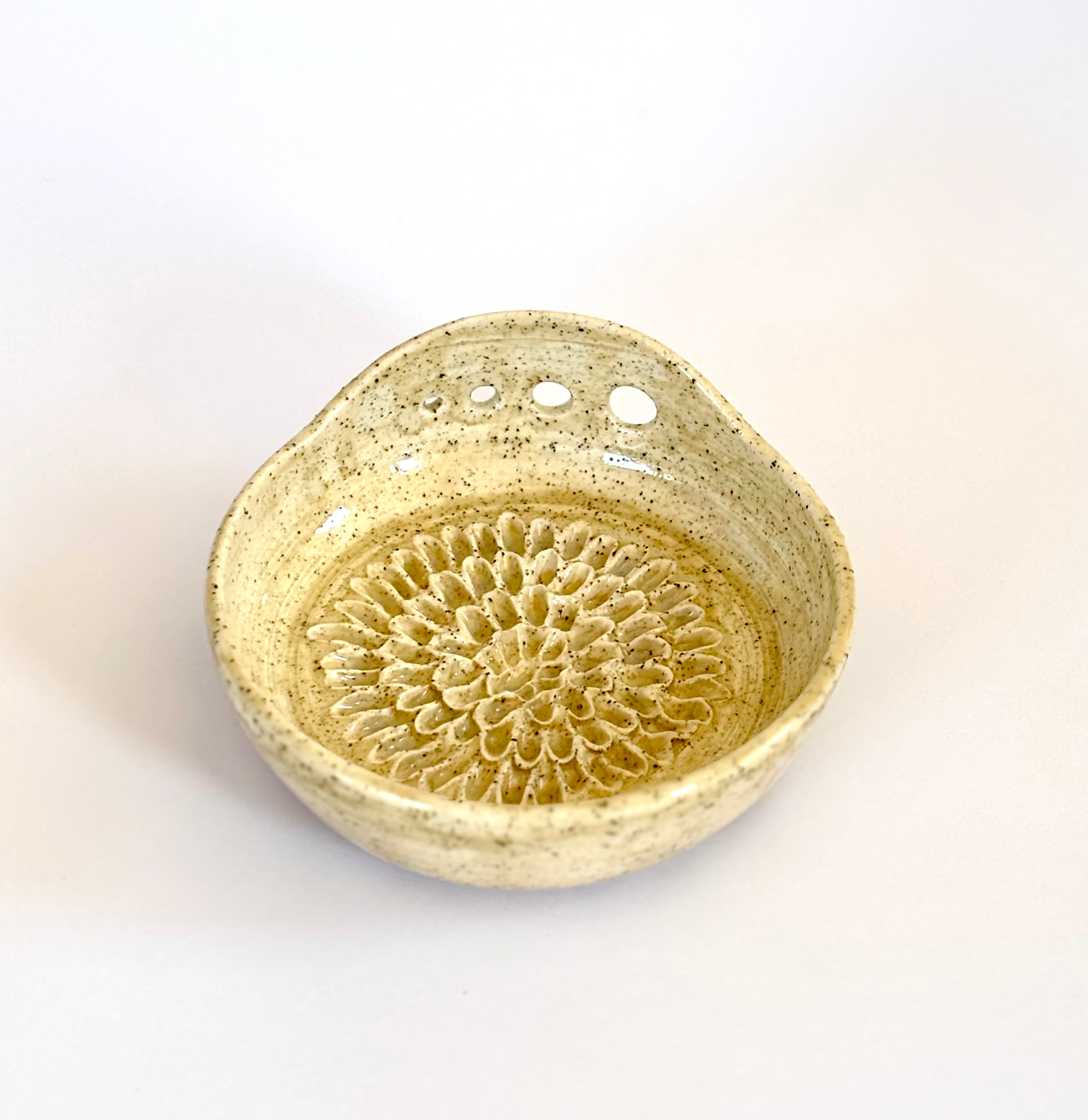 Ceramic Garlic/Ginger Grater and Herb Stripper - Hand Made Ceramic