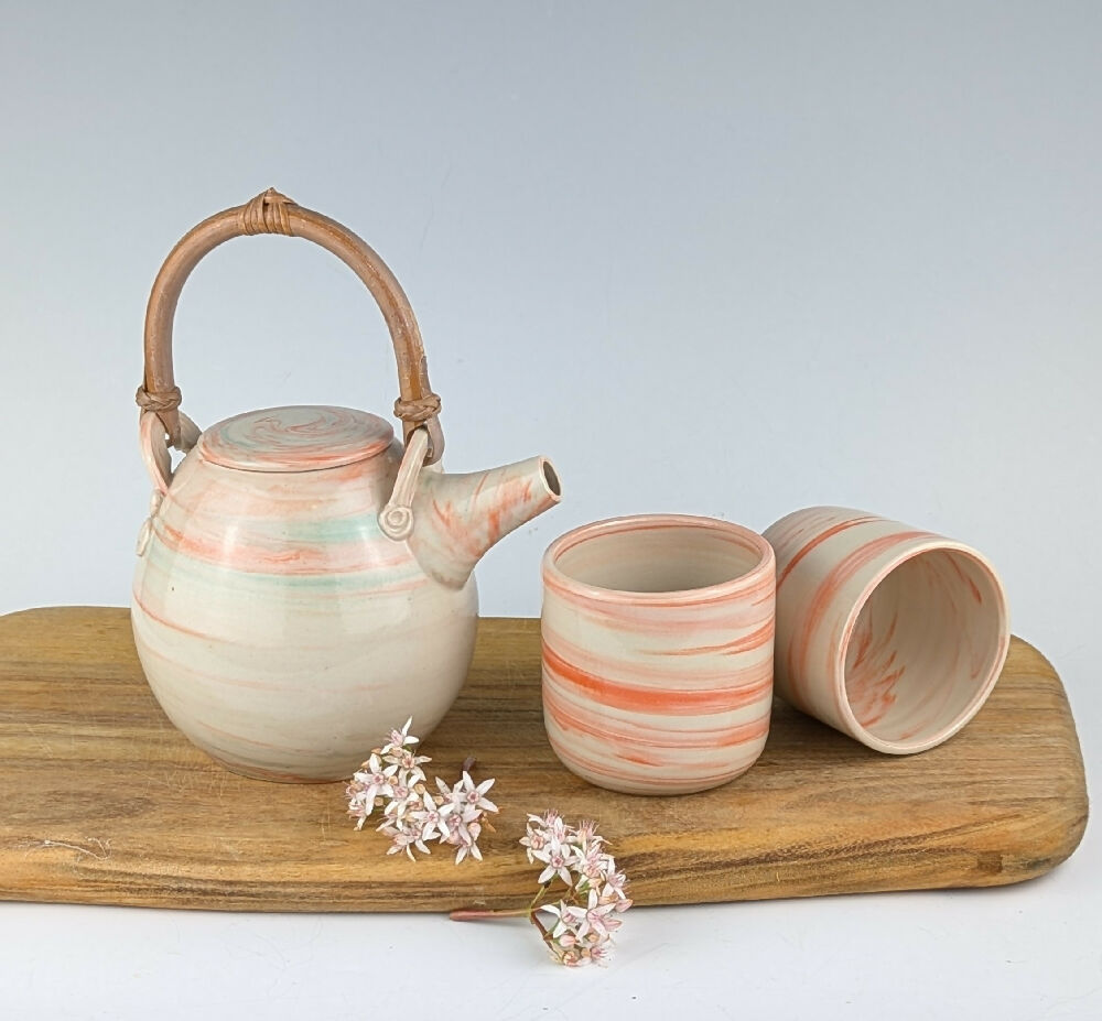 Marbled tea set