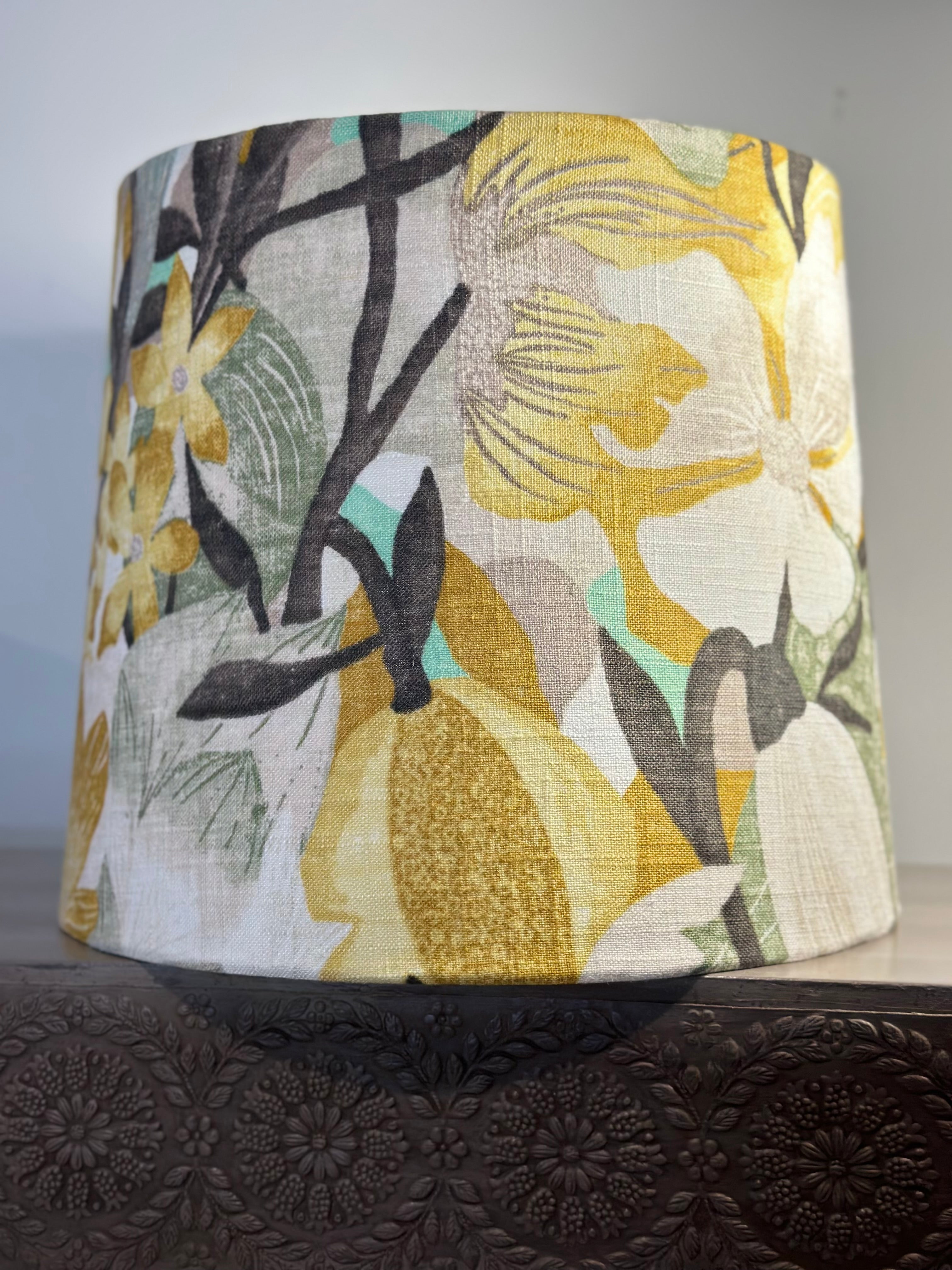 Amber Citrus Linen empire lampshade