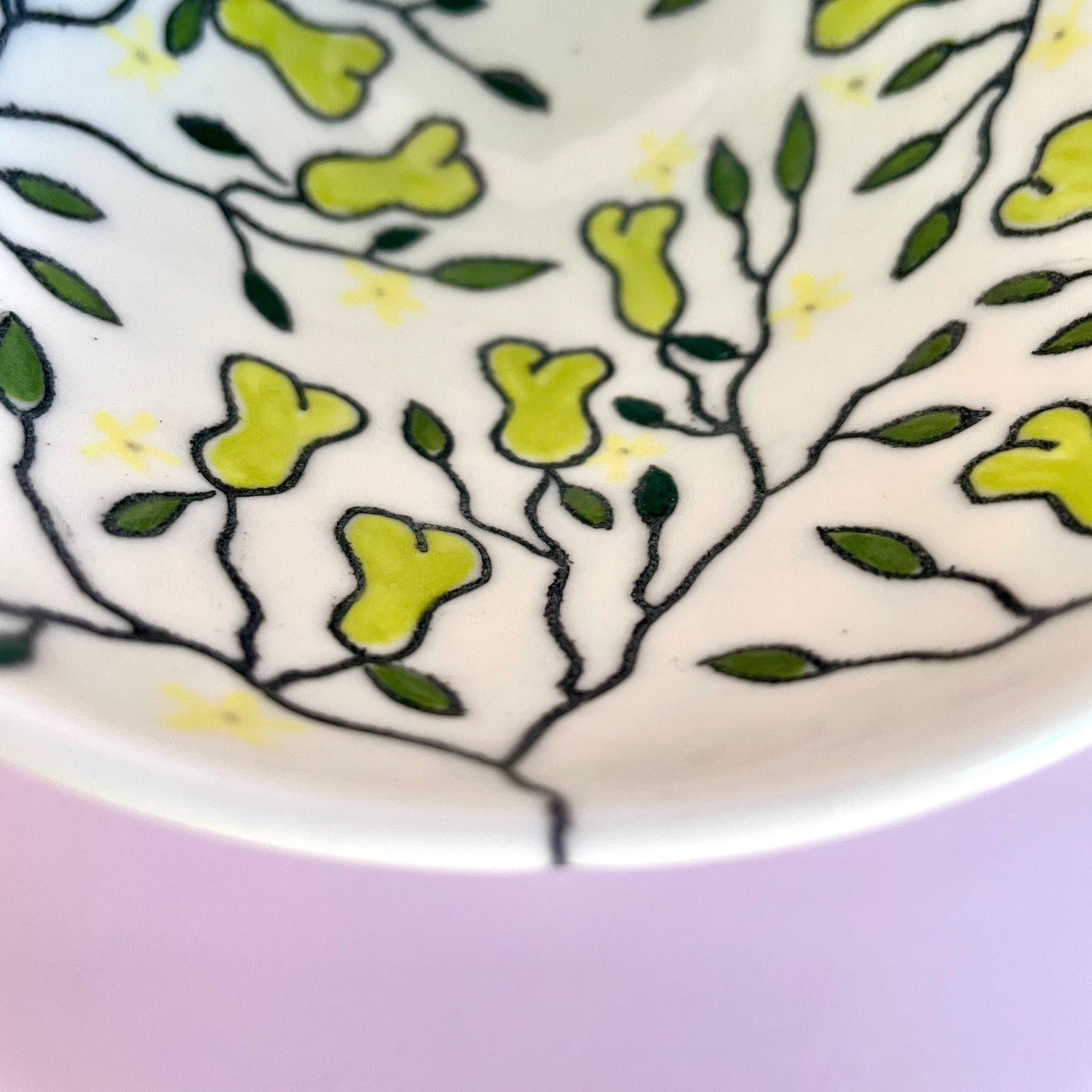 Small porcelain bowl with pear design