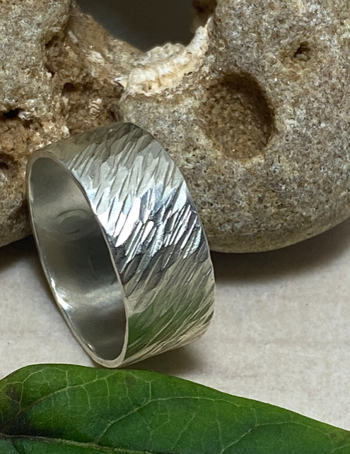 Handmade Hammered Sterling Silver Ring