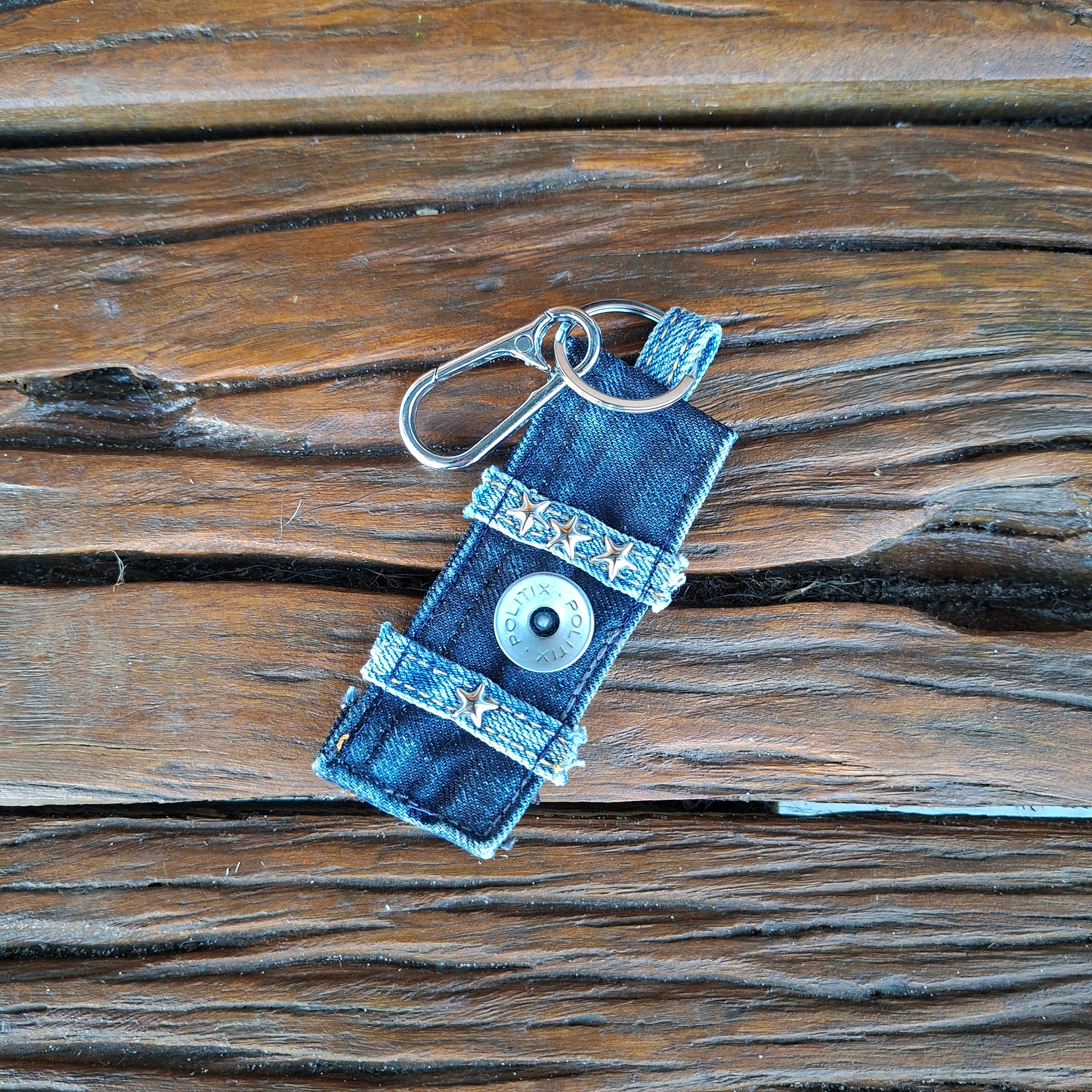 Funky Recycled Denim Key Rings