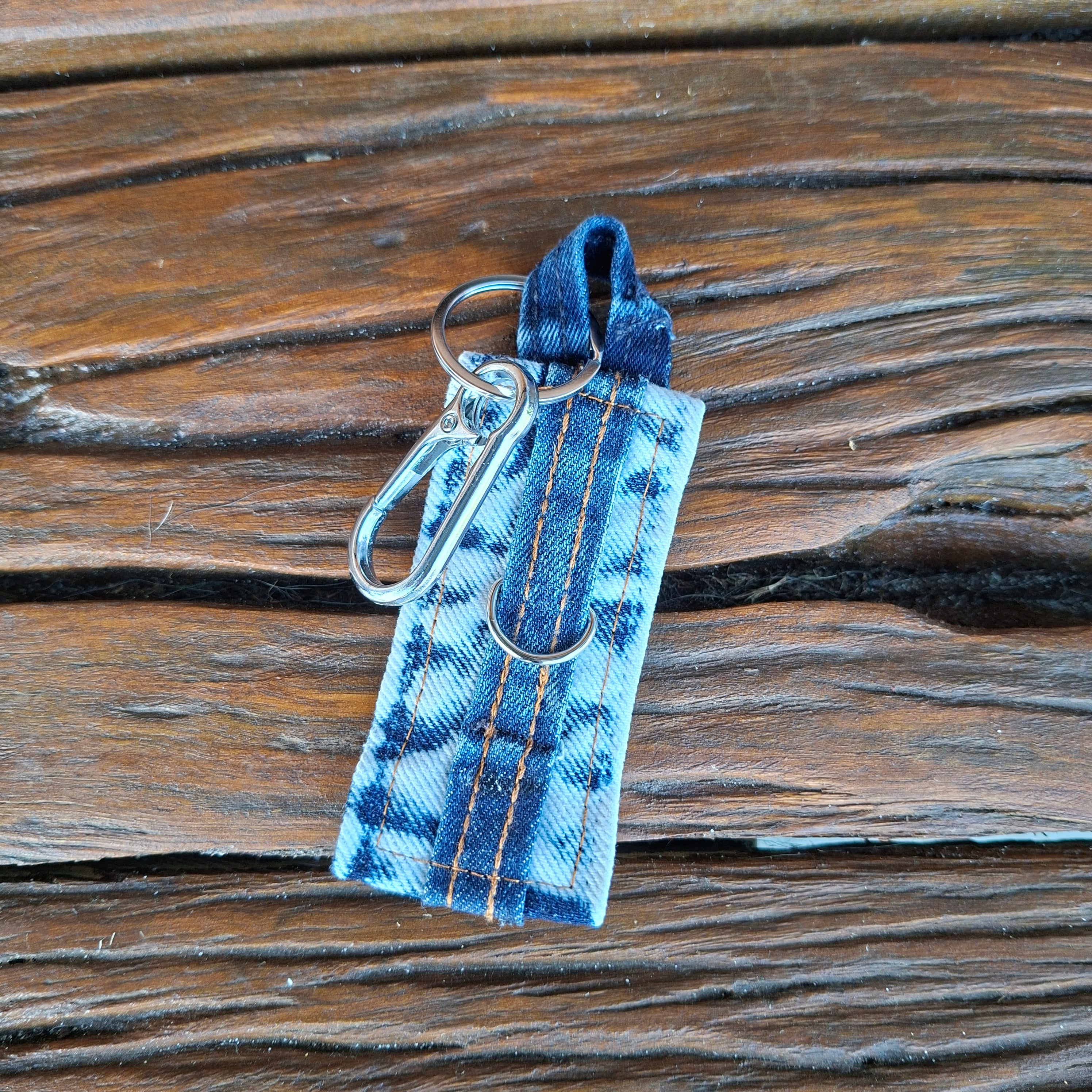 Funky Recycled Denim Key Rings