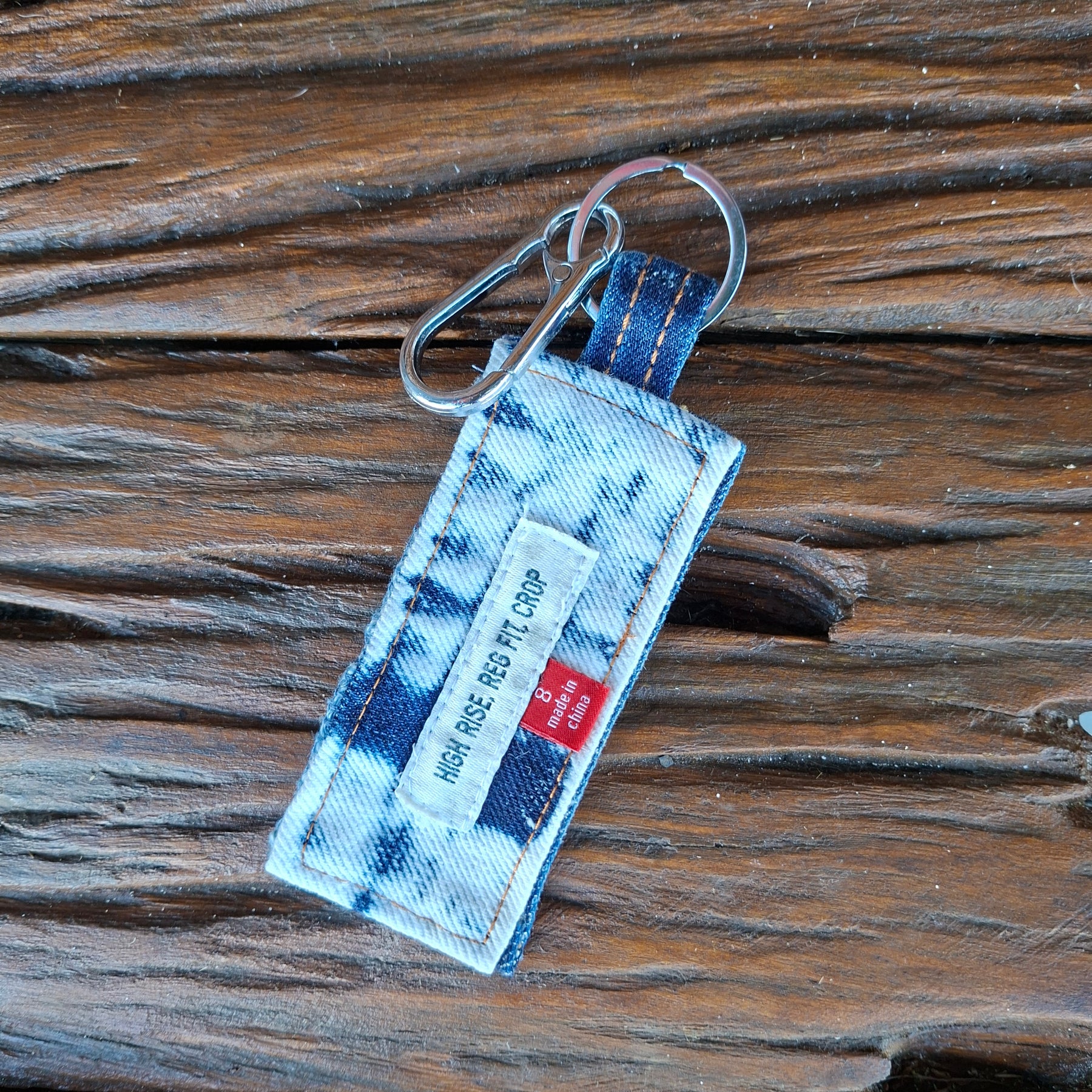 Funky Recycled Denim Key Rings