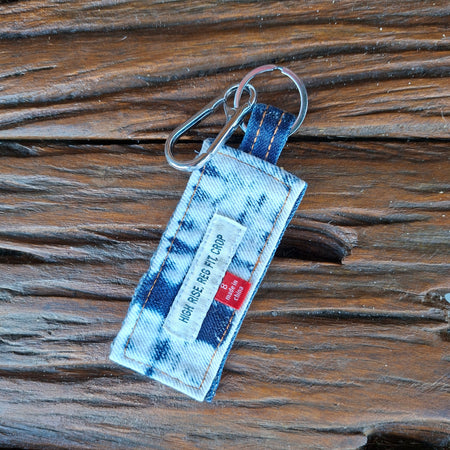 Funky Recycled Denim Key Rings