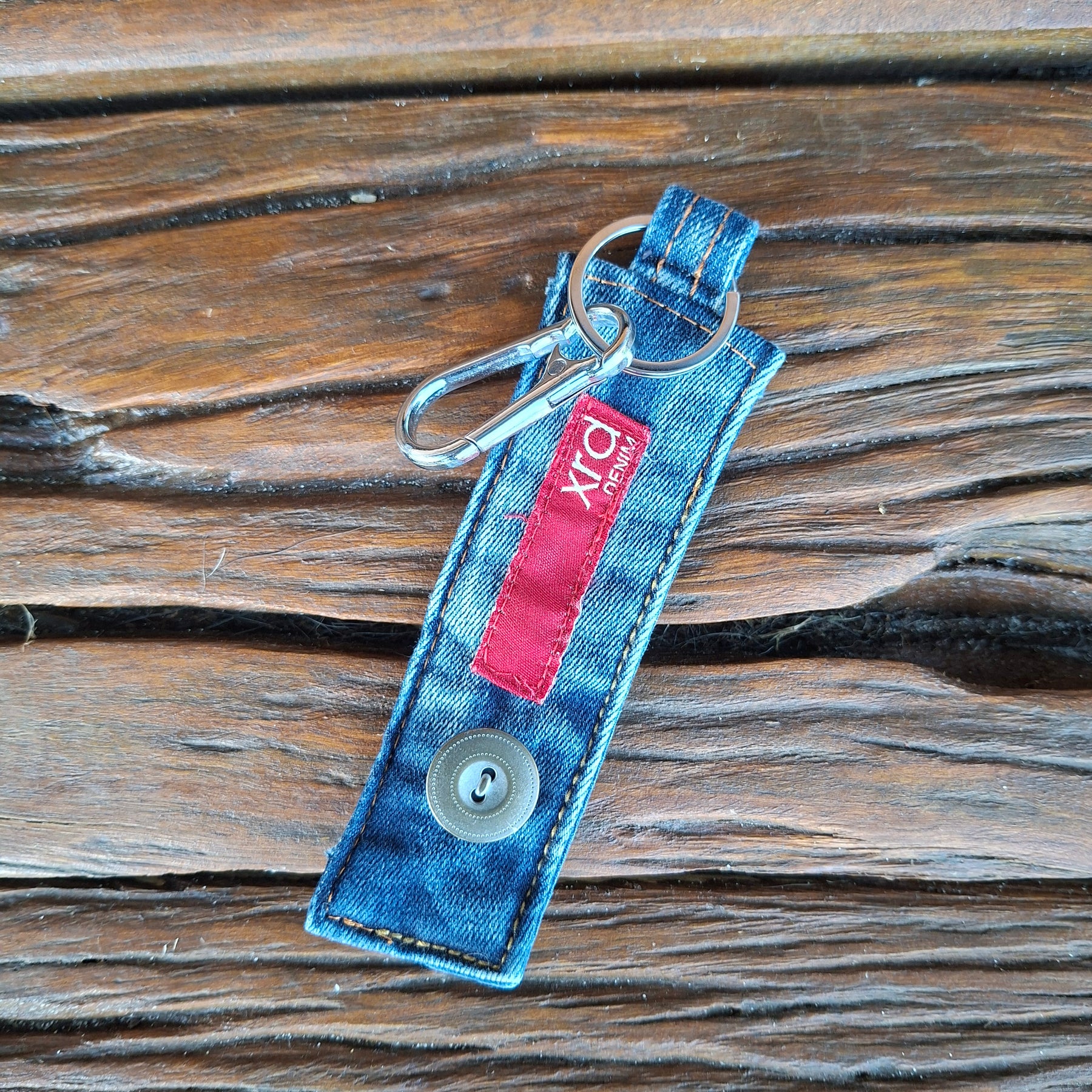 Funky Recycled Denim Key Rings