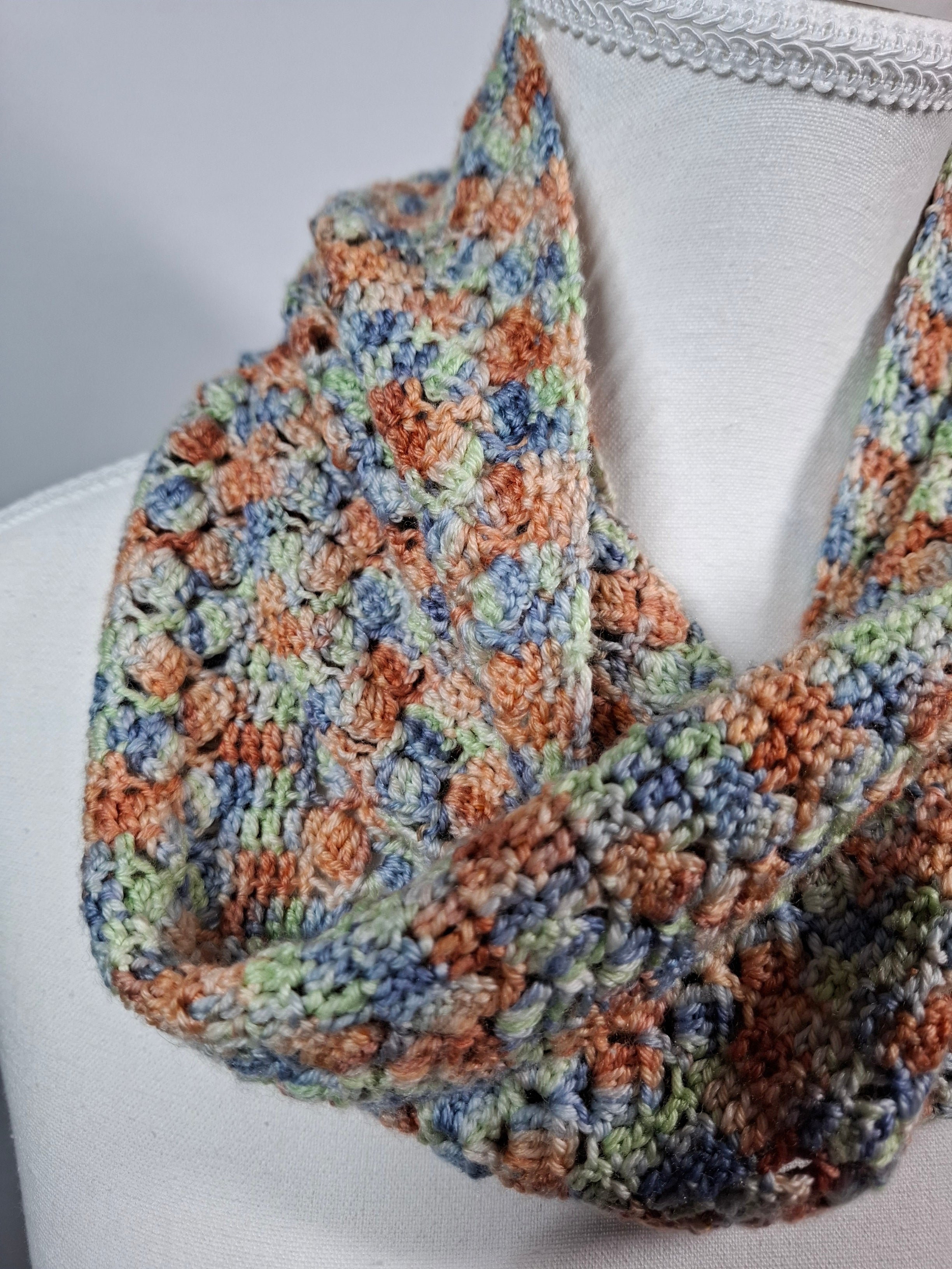 Merino Silk Infinity Scarf - "The Blind Girl"