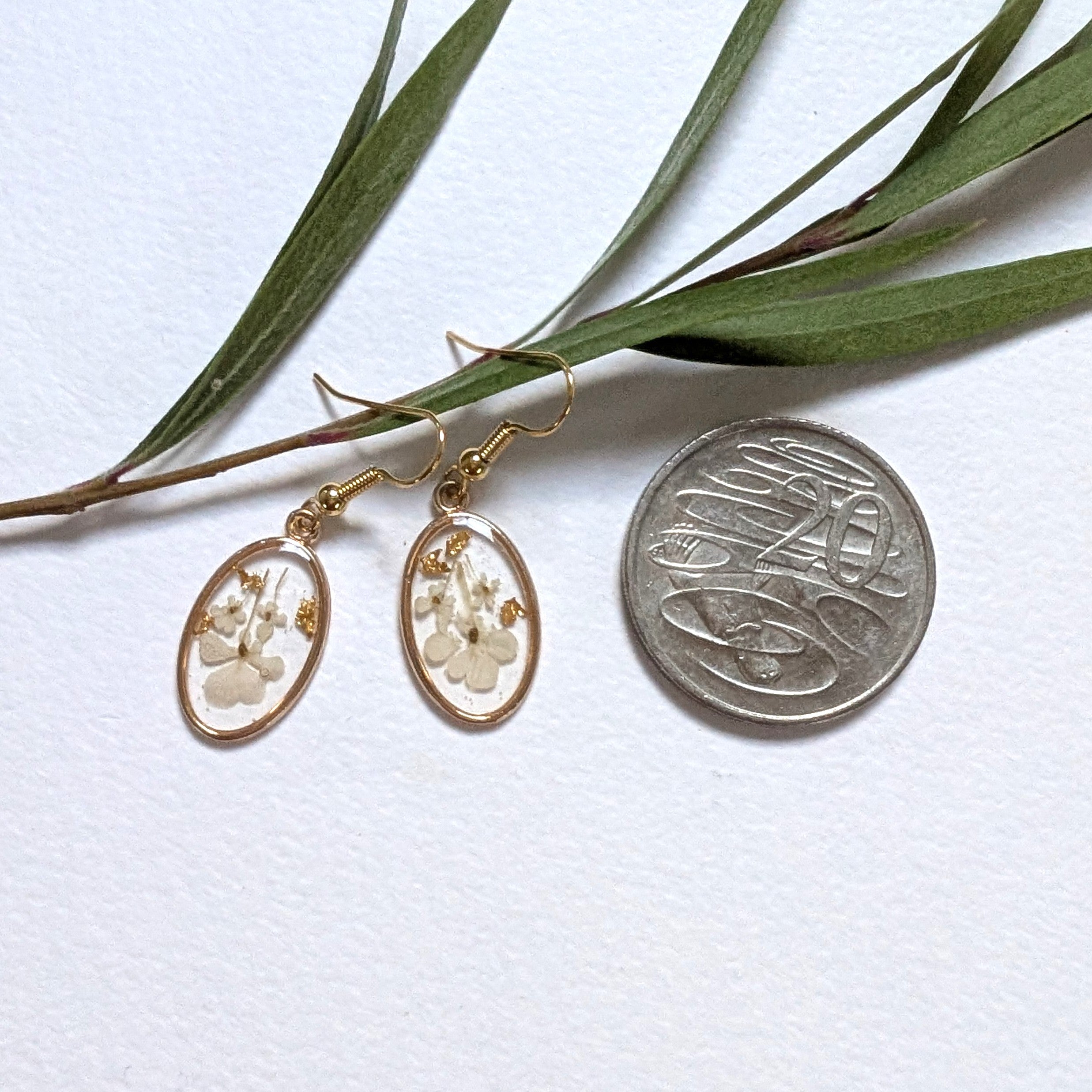 Handmade Queen Anne’s Lace Botanical Earrings
