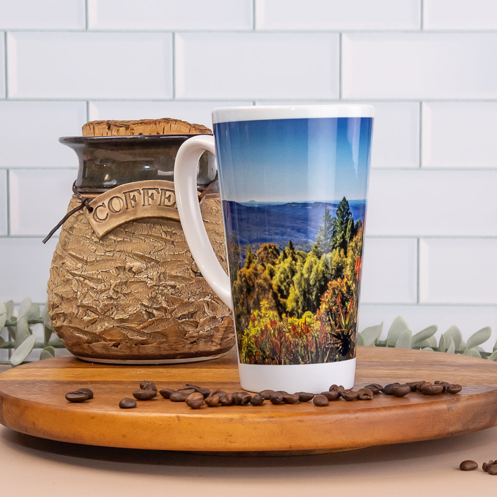 Mountain Scene - Latte / Coffee Mug - Blue Mountains, Mount Tomah