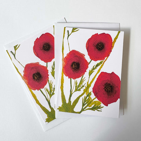 Daisy Greeting Card Set: Hand-Drawn Floral Design, recycled card and envelope.