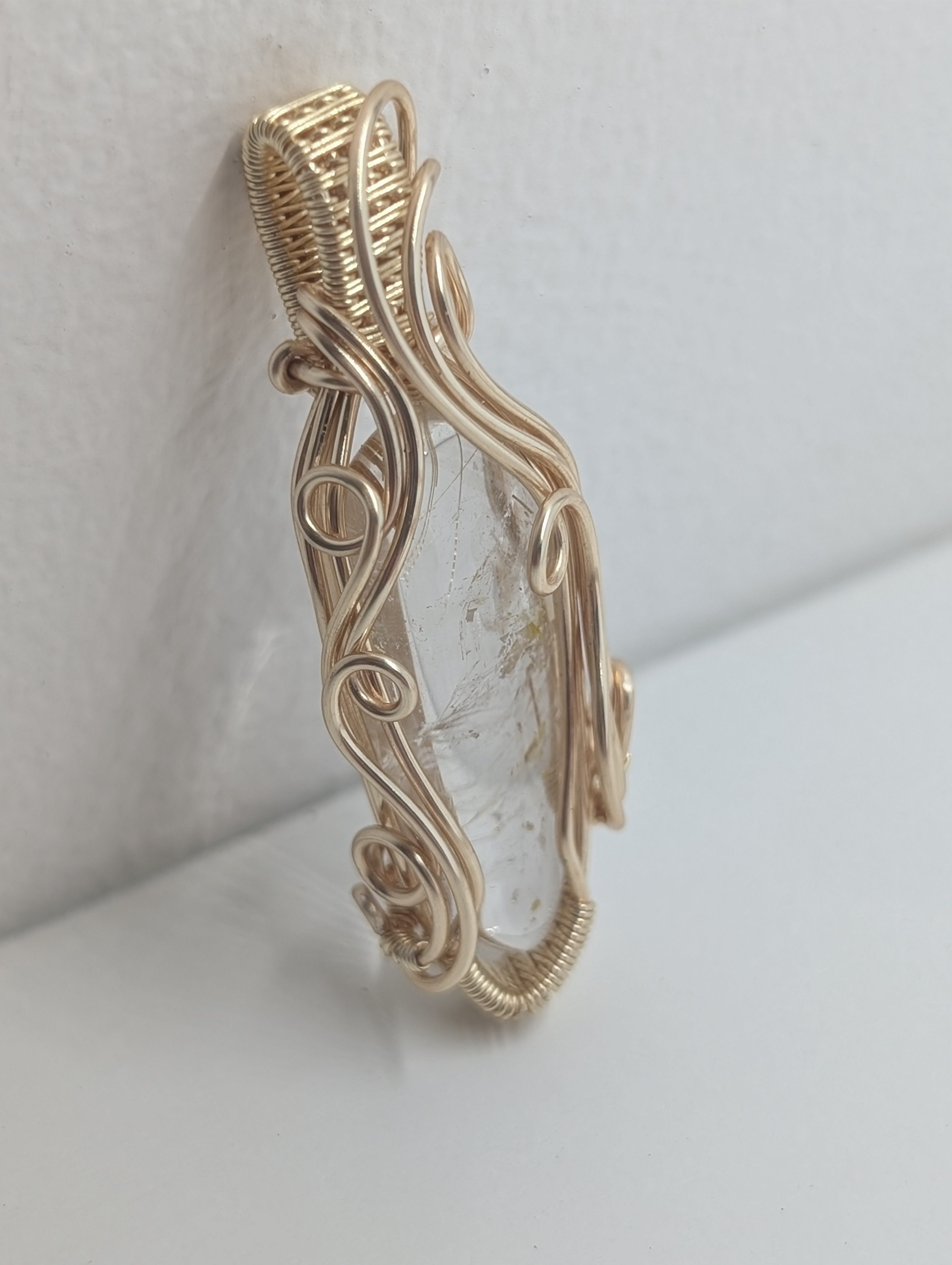Angelica - Golden Rutile Quartz in Golden Coloured Copper