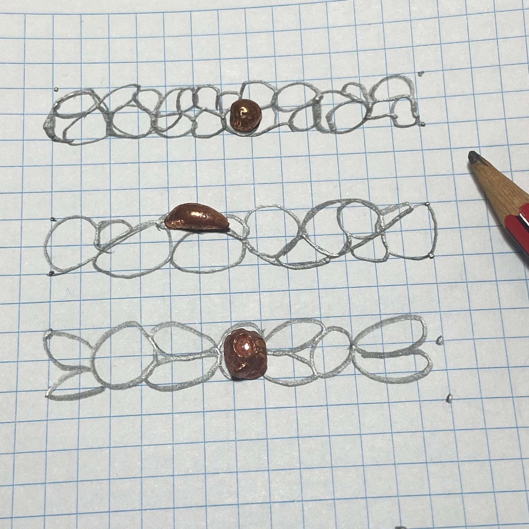 Delicate Strength Ring – Sterling Silver & Copper – Size N 1/2