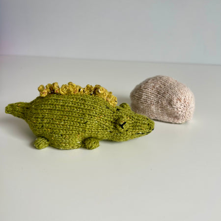 Hatching Crocodile Surprise Toy | Hand Knitted | Merino Wool | Ready to Ship