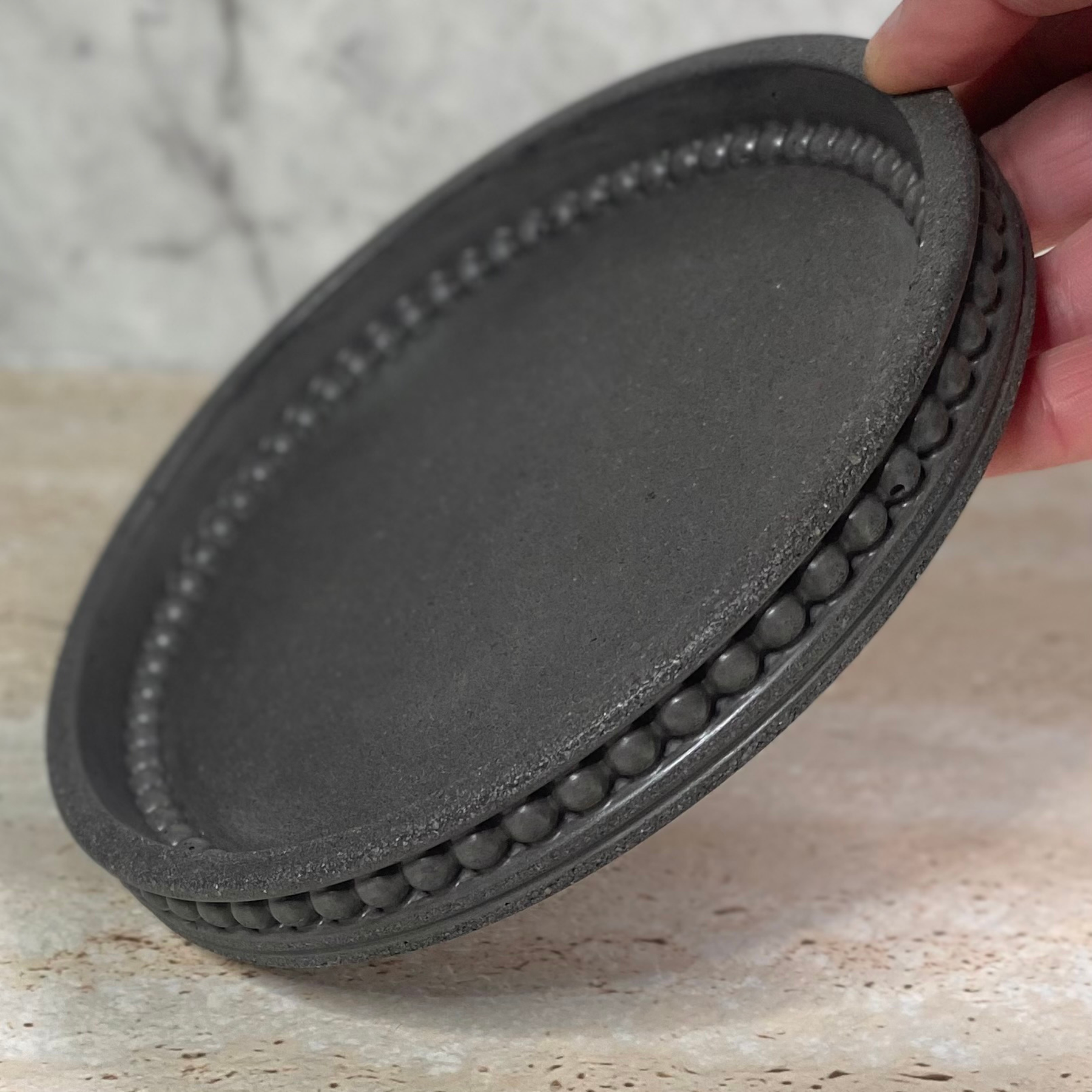 Round Decorative Platter | Textured decor collection