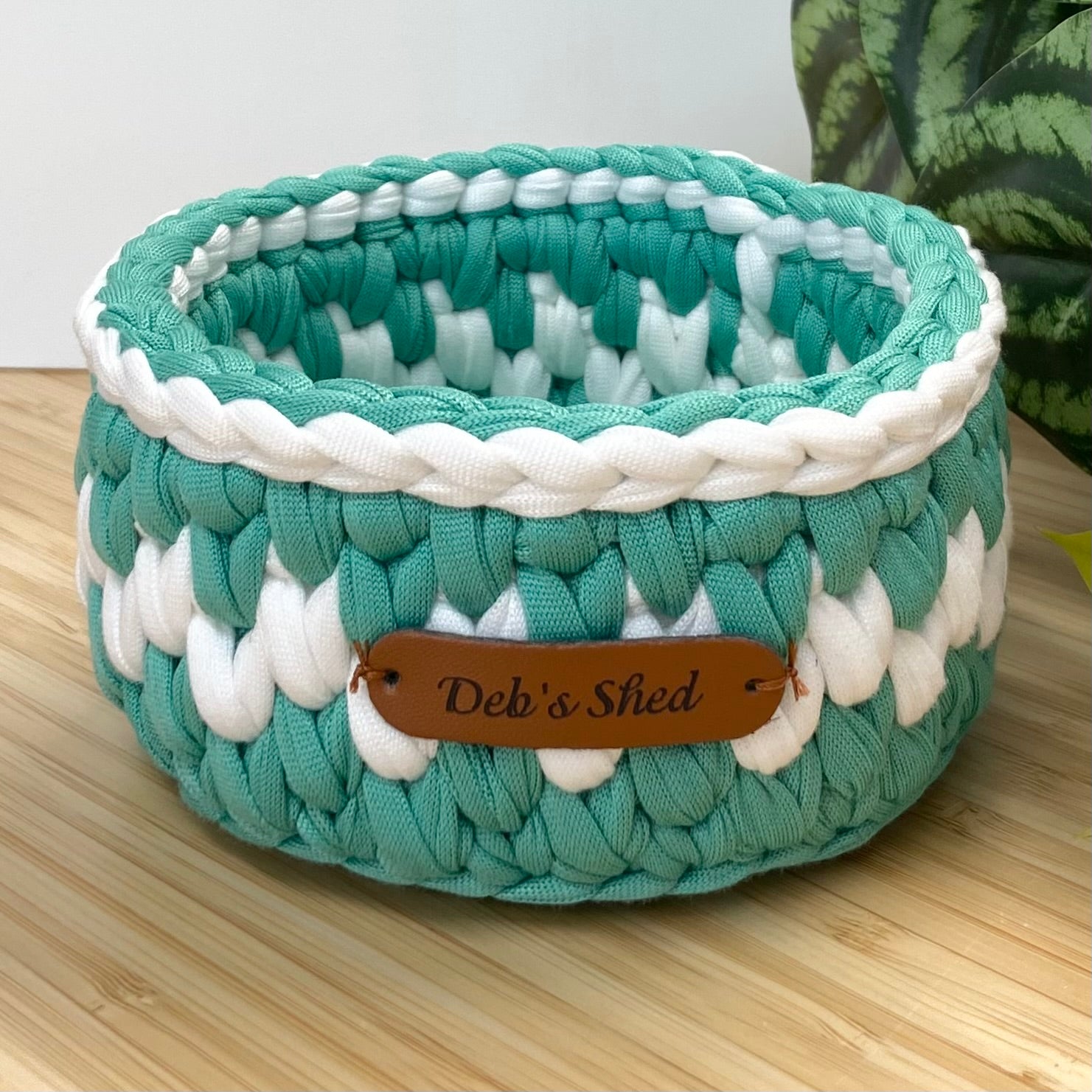 Crochet Basket - Round - 2 Tone