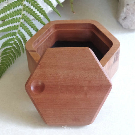 Hexagonal Trinket Box- Australian Timber- Tasmanian Myrtle