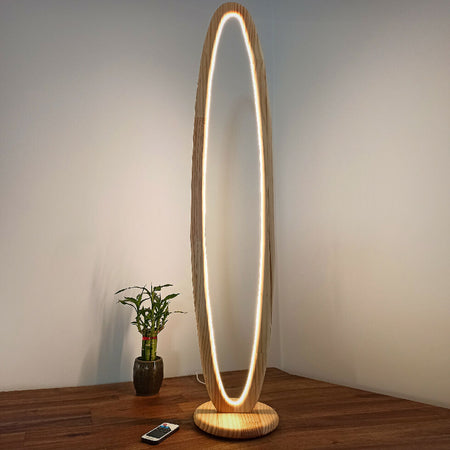Natural solid pine floor lamp 1m tall