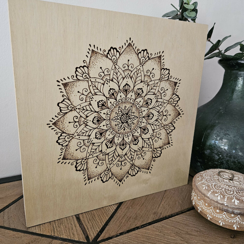 Wood Art Piece - The Mandala Series - 'New Beginnings Mandala'