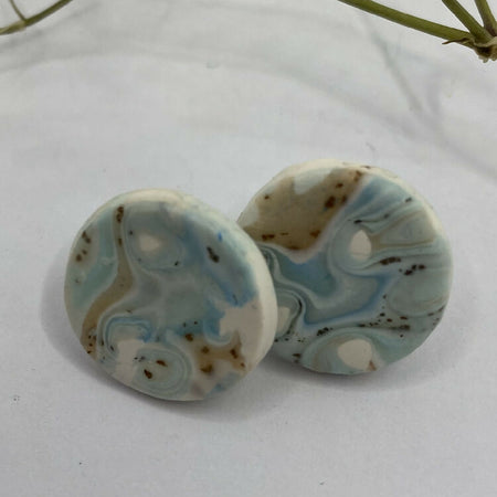 Pastel ocean vibes polymer clay studs