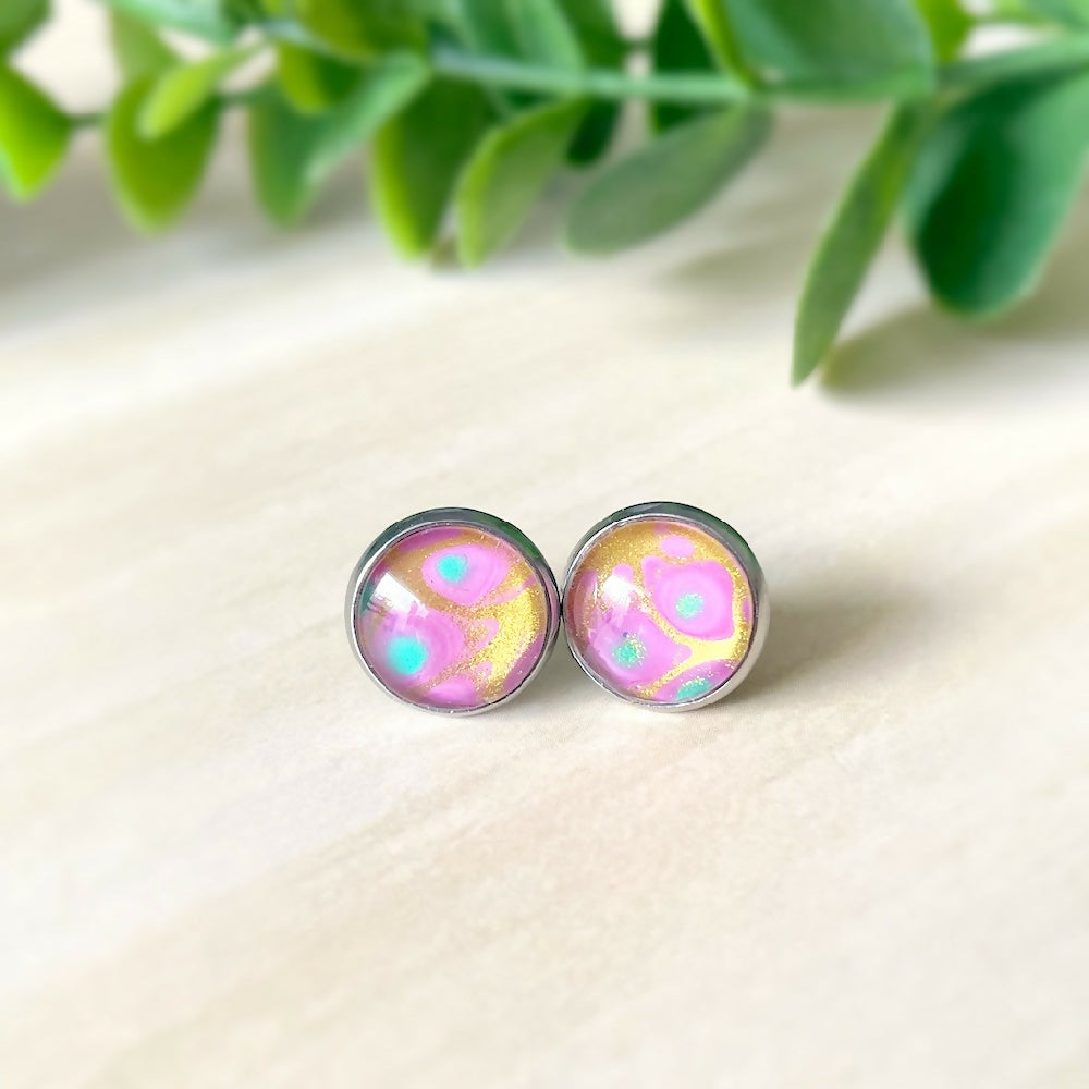 Australian-artist-handmade-jewellery-stud-earrings-A