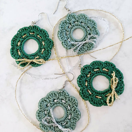 Christmas Wreath Earrings