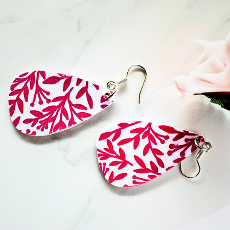 Paper Earrings Tear Drop