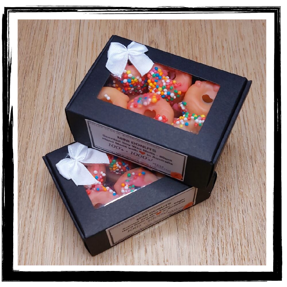 Scented Soy Wax Melts - 12 Mini Donuts in a Box